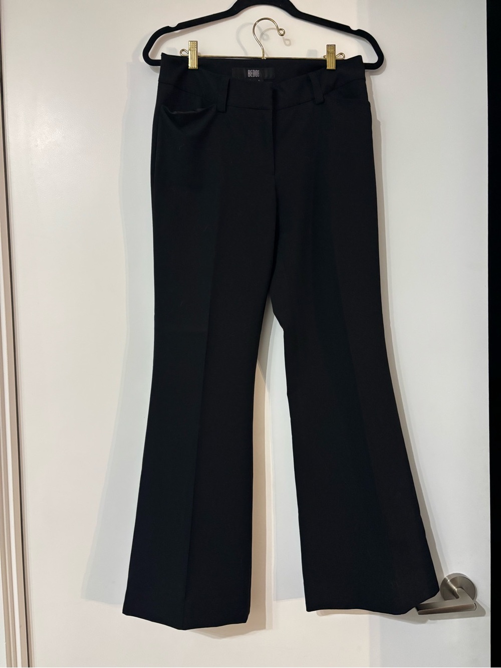 Black Tailored Flare Dress Pants - High Waist Flared Business Casual Trousers